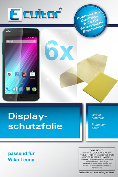Klare Displayschutzfolie von dipos passend für Lenny Wiko, präziser Zuschnitt und blasenfrei montiert