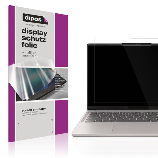 Klare Displayschutzfolie von dipos passend für Lenovo Chromebook Plus Gen 10 16 Zoll, präziser Zuschnitt und blasenfrei montiert