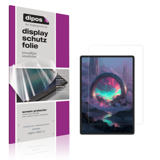Klare Displayschutzfolie von dipos passend für Lenovo Legion Y900 13, präziser Zuschnitt und blasenfrei montiert