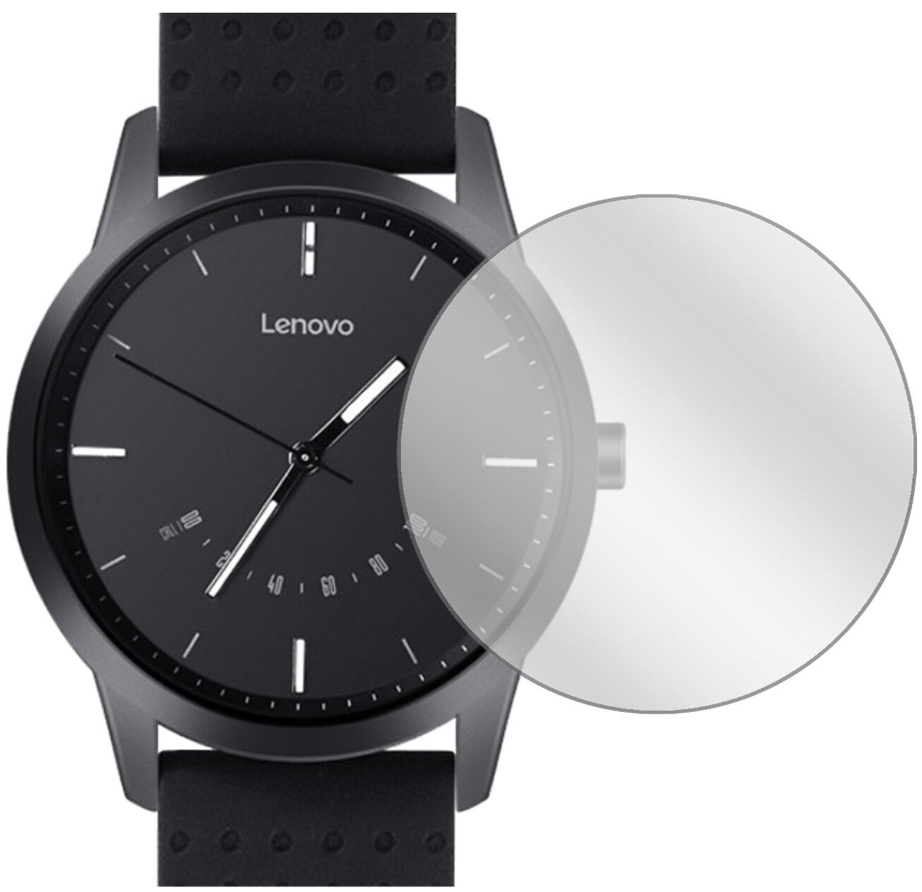 Klare Displayschutzfolie von dipos passend für Lenovo Watch 9, präziser Zuschnitt und blasenfrei montiert