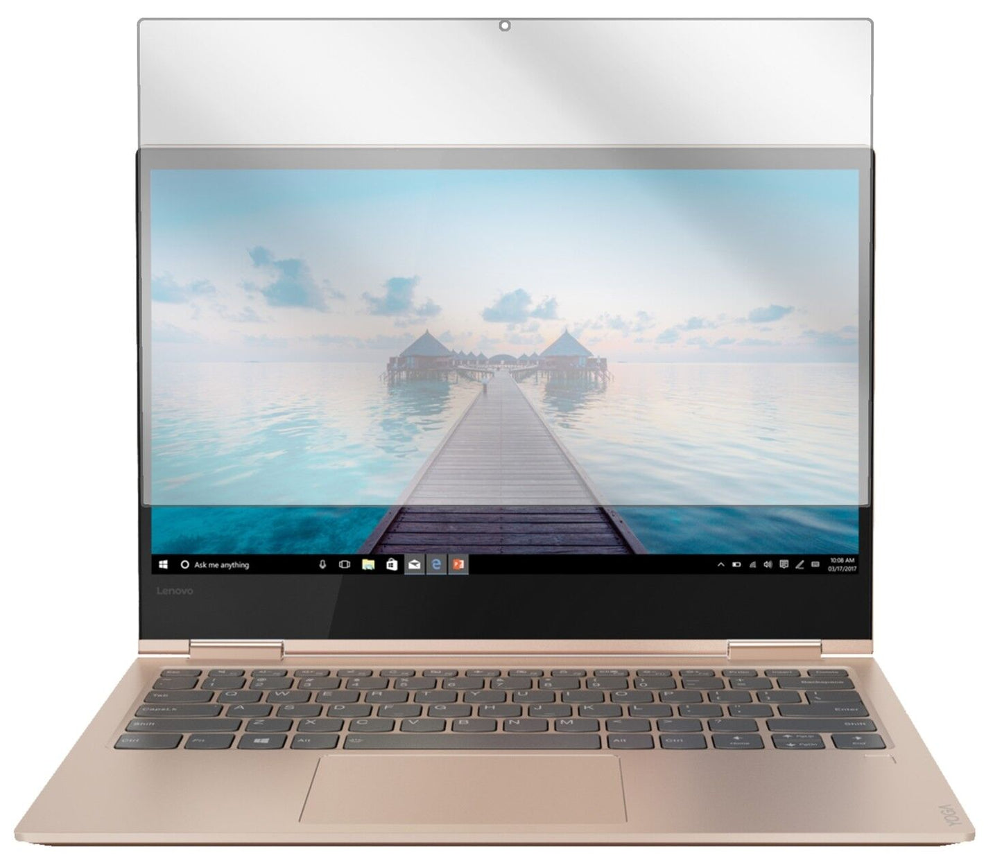Klare Displayschutzfolie von dipos passend für Lenovo Yoga 730-13IKB (13.3 Zoll), präziser Zuschnitt und blasenfrei montiert