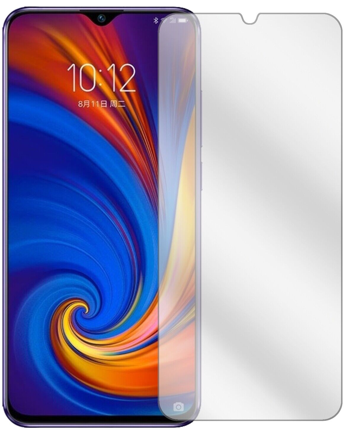 Klare Displayschutzfolie von dipos passend für Lenovo Z5s, präziser Zuschnitt und blasenfrei montiert