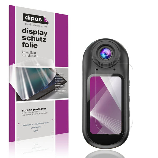 Klare Displayschutzfolie von dipos passend für LeuKoles D07, präziser Zuschnitt und blasenfrei montiert