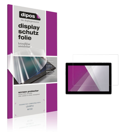 Klare Displayschutzfolie von dipos passend für LEVIRTU M159, präziser Zuschnitt und blasenfrei montiert