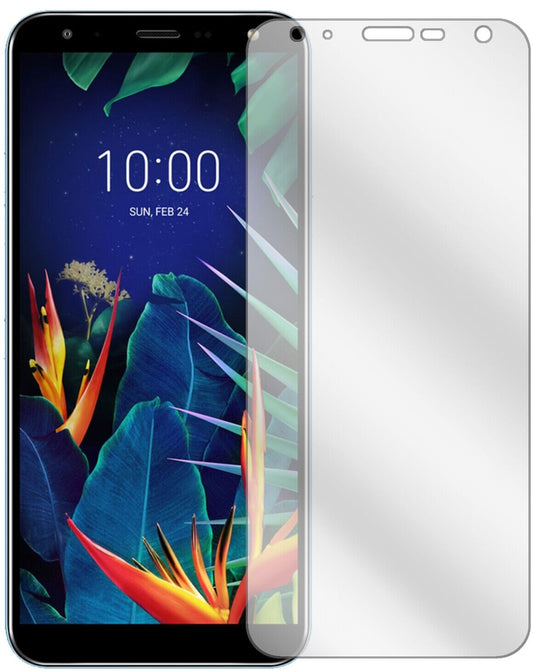 Klare Displayschutzfolie von dipos passend für LG K40, präziser Zuschnitt und blasenfrei montiert