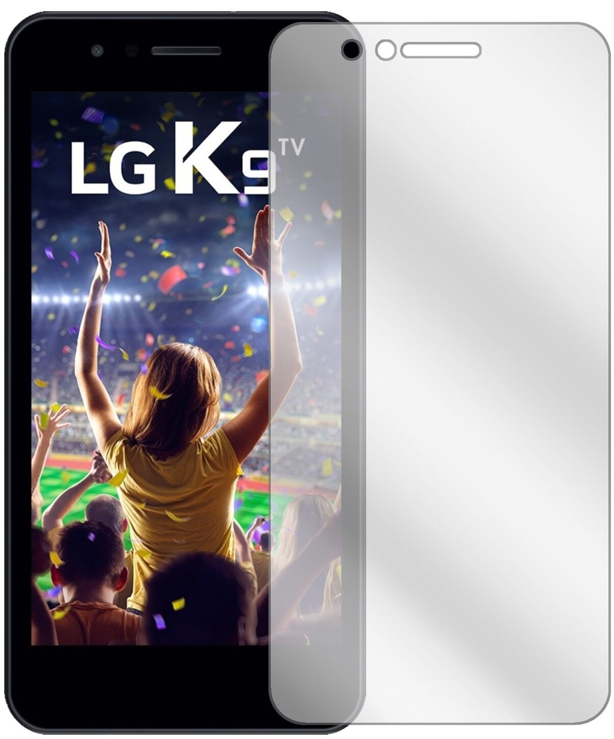 Klare Displayschutzfolie von dipos passend für LG K9, präziser Zuschnitt und blasenfrei montiert