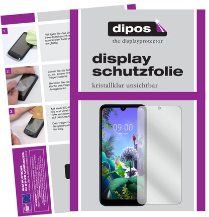 Klare Displayschutzfolie von dipos passend für LG X6, präziser Zuschnitt und blasenfrei montiert