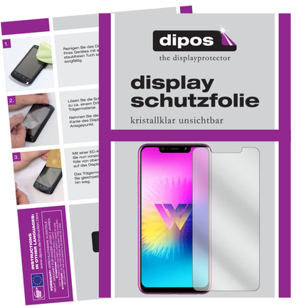 Klare Displayschutzfolie von dipos passend für LG W10, präziser Zuschnitt und blasenfrei montiert