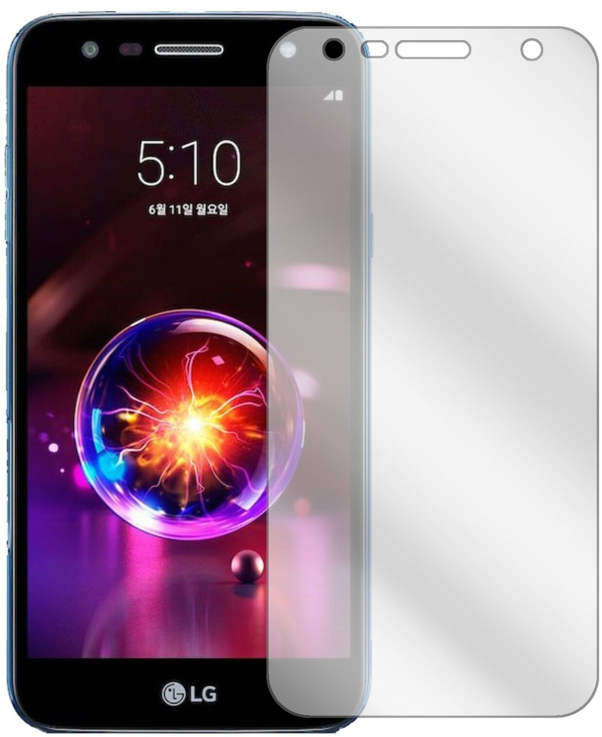 Klare Displayschutzfolie von dipos passend für LG X5 2018, präziser Zuschnitt und blasenfrei montiert
