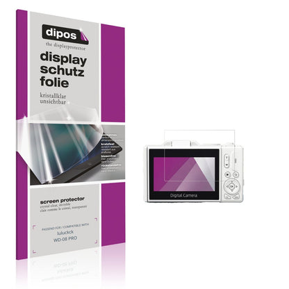 Klare Displayschutzfolie von dipos passend für luluckck WD-08 PRO, präziser Zuschnitt und blasenfrei montiert