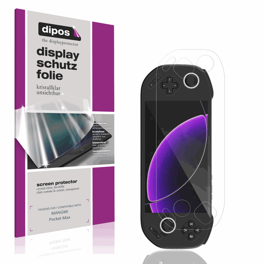 Klare Displayschutzfolie von dipos passend für MANGMI Pocket Max, präziser Zuschnitt und blasenfrei montiert