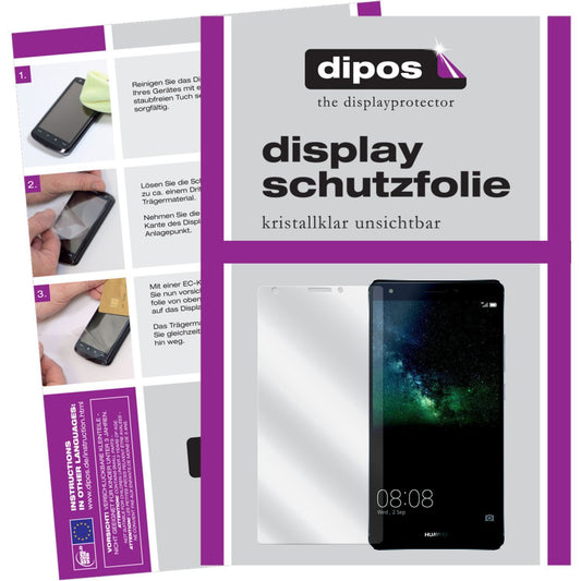 Klare Displayschutzfolie von dipos passend für Mate S Huawei, präziser Zuschnitt und blasenfrei montiert