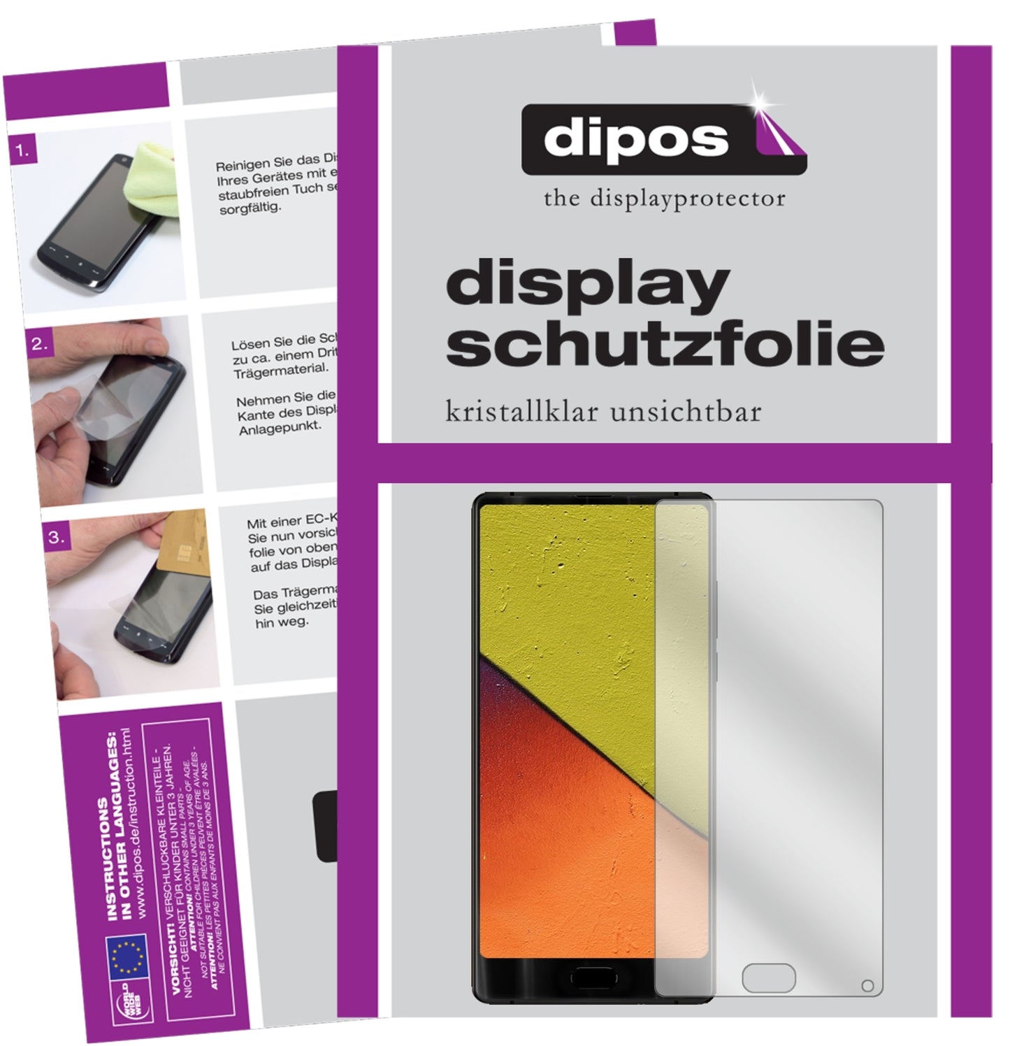 Klare Displayschutzfolie von dipos passend für Maze Alpha X, präziser Zuschnitt und blasenfrei montiert