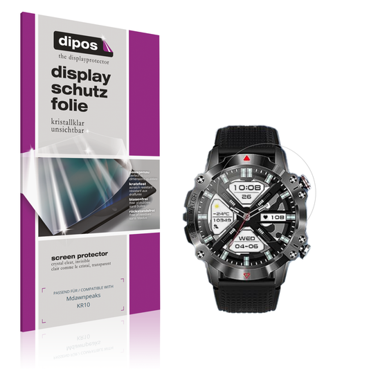 Klare Displayschutzfolie von dipos passend für Mdawnpeaks KR10, präziser Zuschnitt und blasenfrei montiert