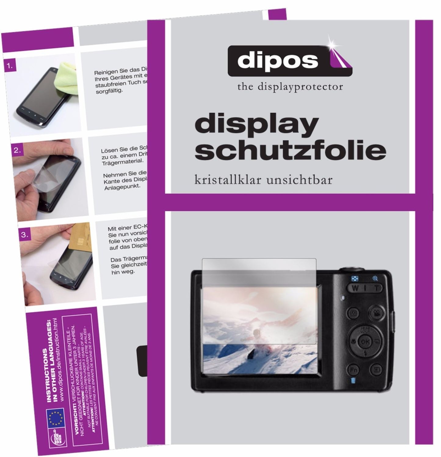 Klare Displayschutzfolie von dipos passend für Medion Life E44057, präziser Zuschnitt und blasenfrei montiert