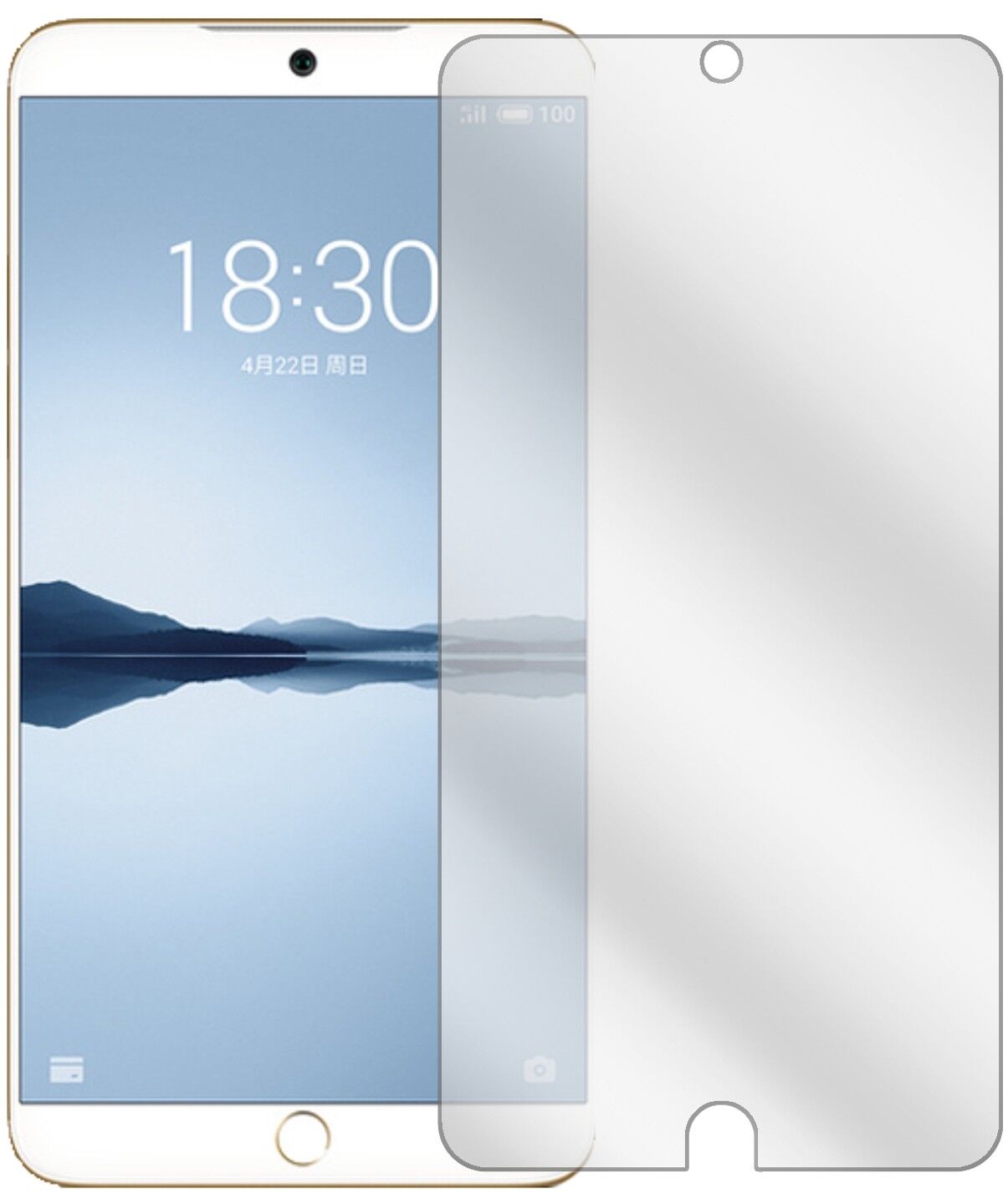 Klare Displayschutzfolie von dipos passend für Meizu 15, präziser Zuschnitt und blasenfrei montiert