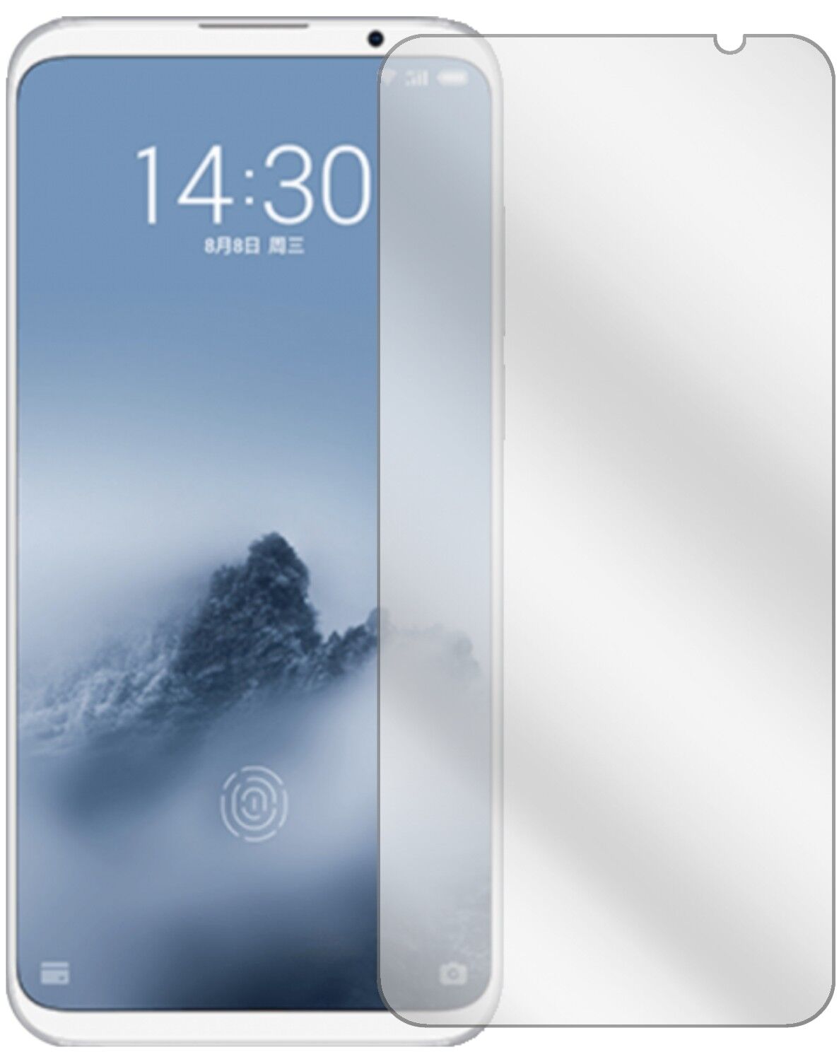 Klare Displayschutzfolie von dipos passend für Meizu 16, präziser Zuschnitt und blasenfrei montiert