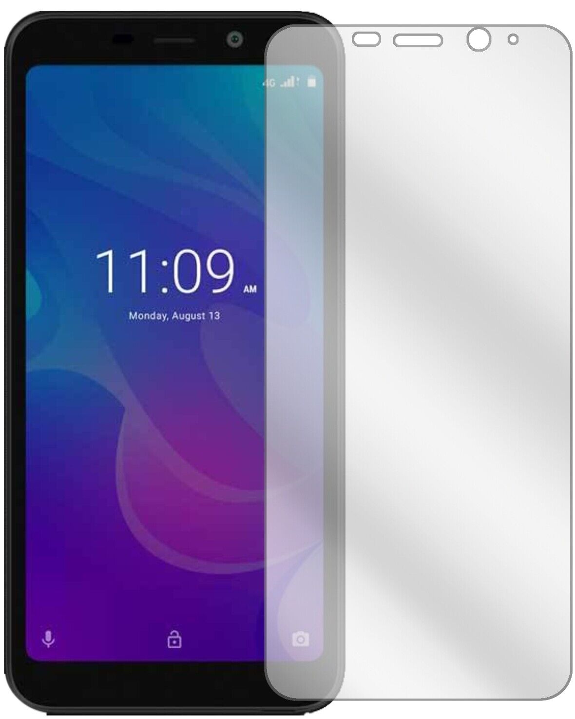 Klare Displayschutzfolie von dipos passend für Meizu C9, präziser Zuschnitt und blasenfrei montiert