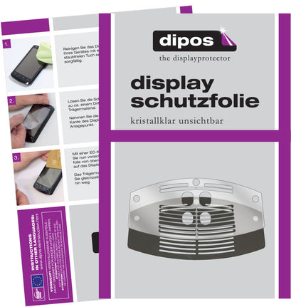 Klare Displayschutzfolie von dipos passend für Melitta Caffeo Barista F740 Tropfblech, präziser Zuschnitt und blasenfrei montiert