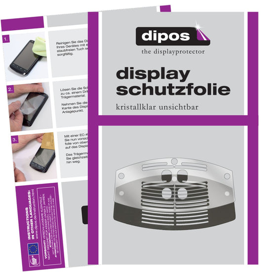 Klare Displayschutzfolie von dipos passend für Melitta Caffeo Barista F840 Tropfblech, präziser Zuschnitt und blasenfrei montiert