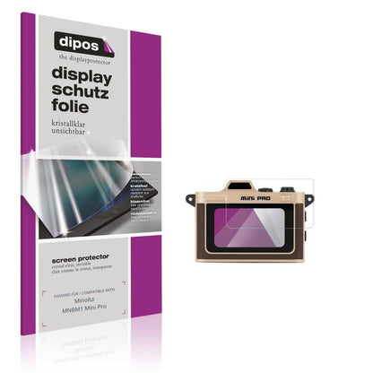 Klare Displayschutzfolie von dipos passend für Minolta MNBM1 Mini Pro, präziser Zuschnitt und blasenfrei montiert