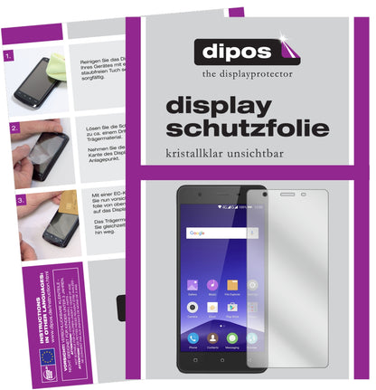 Klare Displayschutzfolie von dipos passend für Mobistel Cynus F10, präziser Zuschnitt und blasenfrei montiert