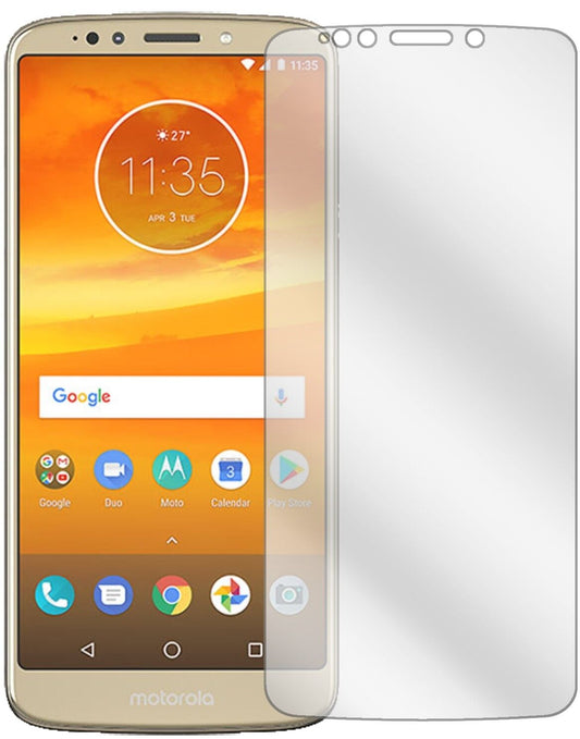 Klare Displayschutzfolie von dipos passend für Motorola Moto E5, präziser Zuschnitt und blasenfrei montiert