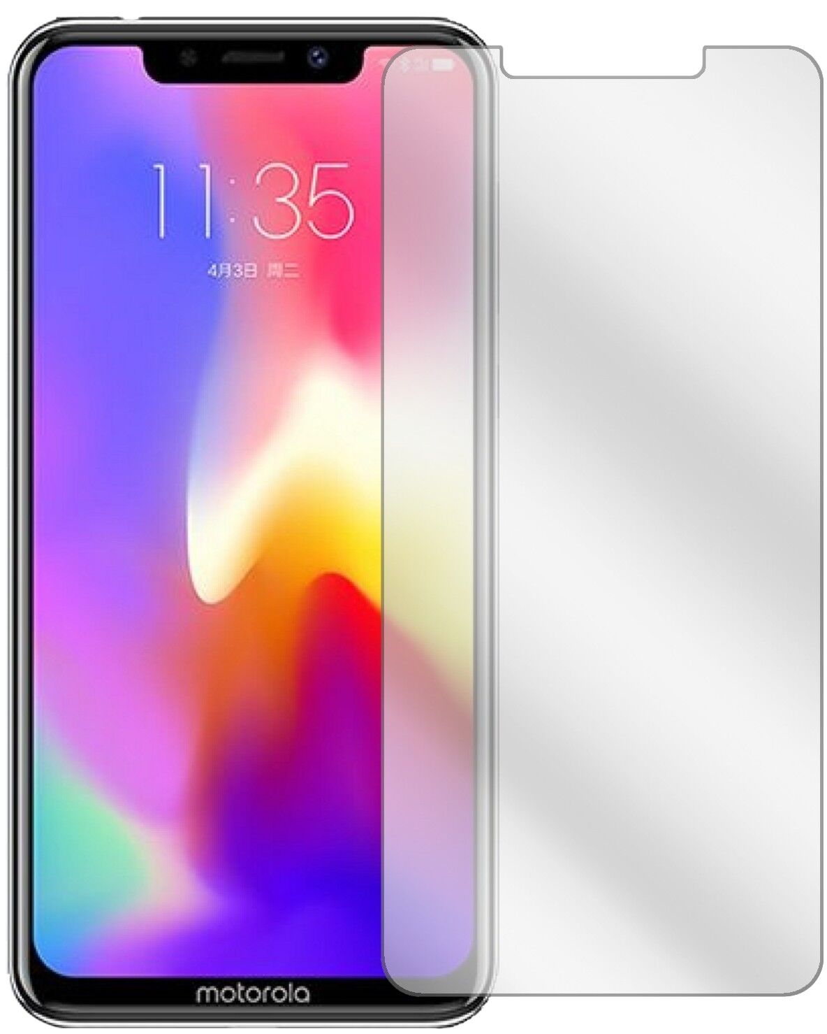 Klare Displayschutzfolie von dipos passend für Motorola P30, präziser Zuschnitt und blasenfrei montiert