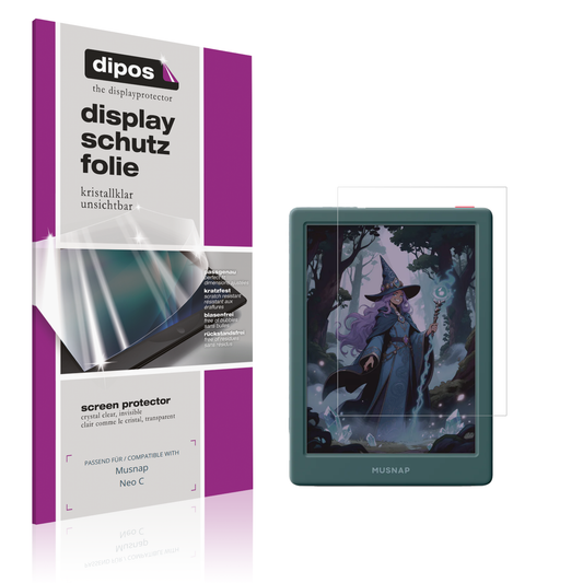 Klare Displayschutzfolie von dipos passend für Musnap Neo C, präziser Zuschnitt und blasenfrei montiert