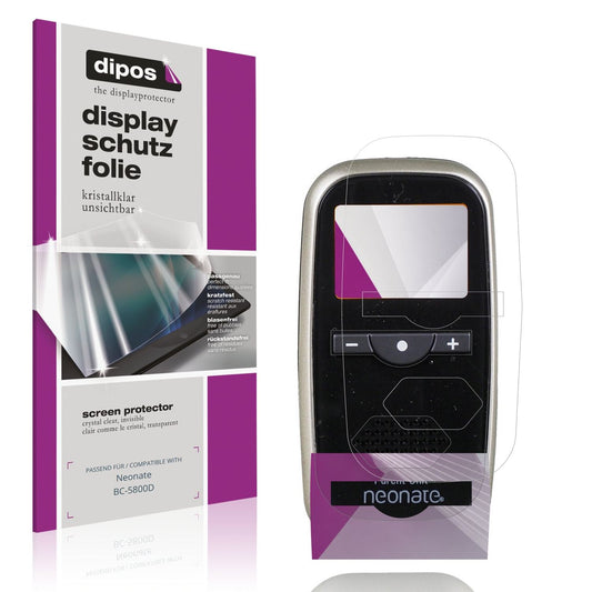 Klare Displayschutzfolie von dipos passend für Neonate BC-5800D, präziser Zuschnitt und blasenfrei montiert