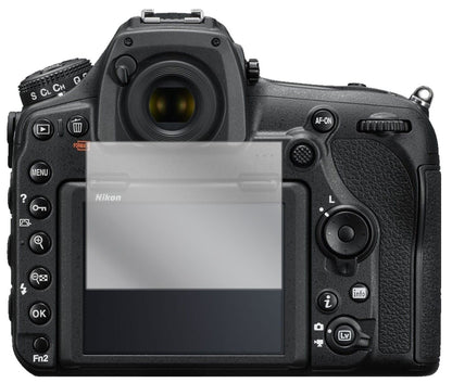 Klare Displayschutzfolie von dipos passend für Nikon D850 SLR, präziser Zuschnitt und blasenfrei montiert