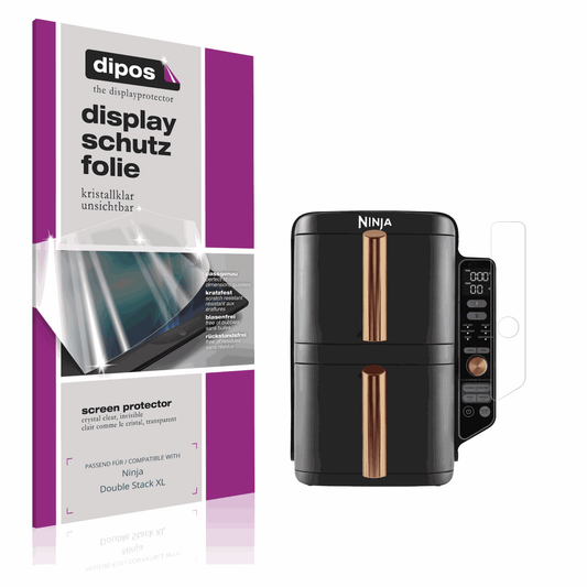 Klare Displayschutzfolie von dipos passend für Ninja Double Stack XL, präziser Zuschnitt und blasenfrei montiert