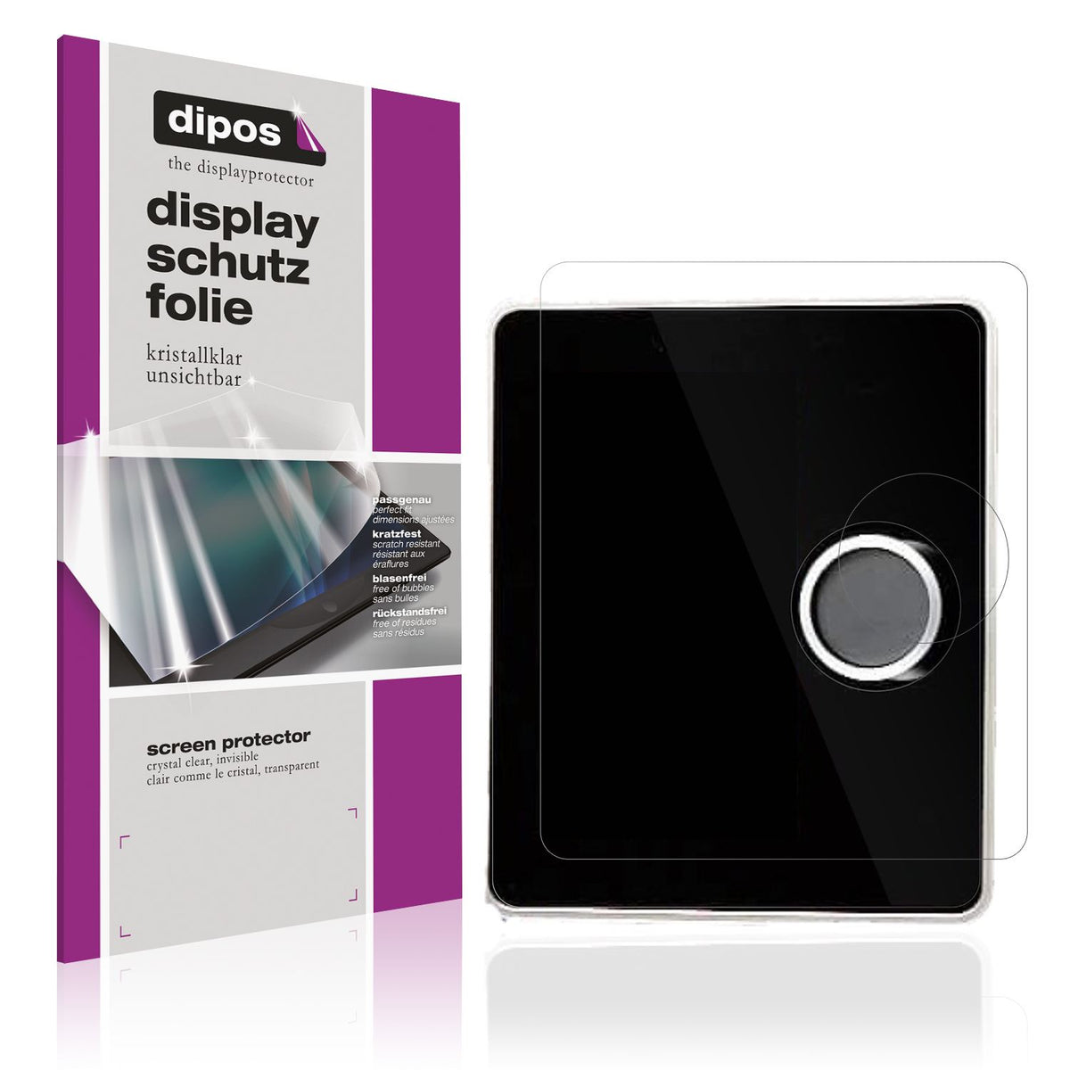 Klare Displayschutzfolie von dipos passend für Nivona NICR 970, präziser Zuschnitt und blasenfrei montiert