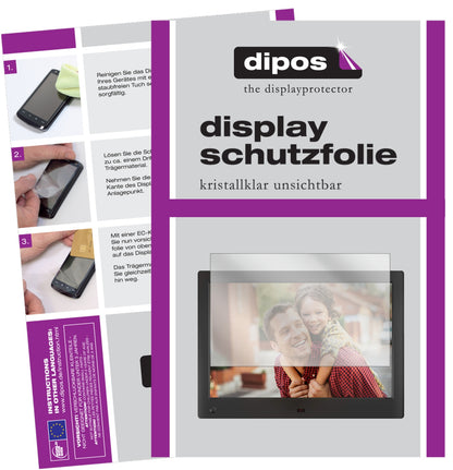 Klare Displayschutzfolie von dipos passend für NIX Advance 10 Zoll Widescreen, präziser Zuschnitt und blasenfrei montiert