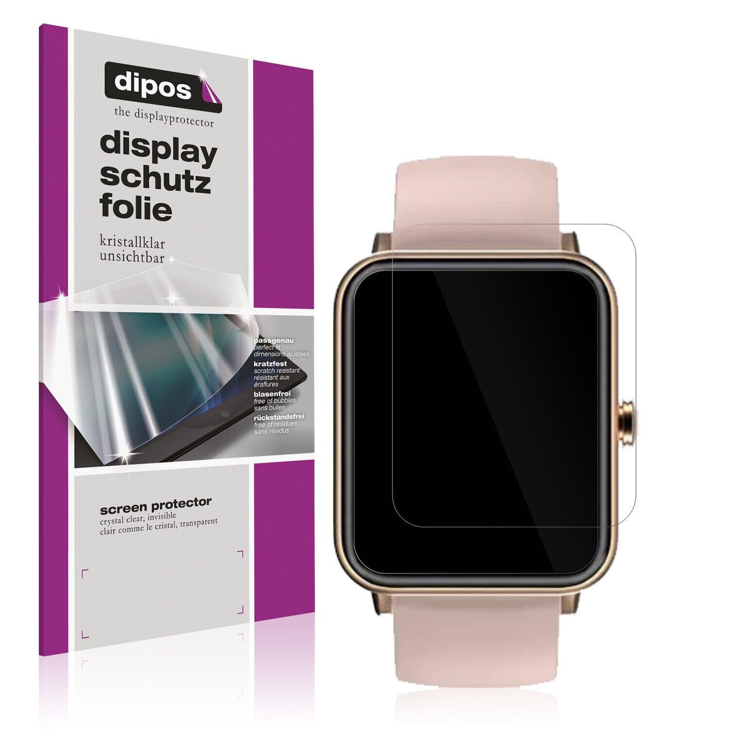 Klare Displayschutzfolie von dipos passend für Noise Colorfit Pro 3, präziser Zuschnitt und blasenfrei montiert