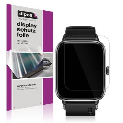Klare Displayschutzfolie von dipos passend für Noise ColorFit Pro 4, präziser Zuschnitt und blasenfrei montiert