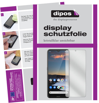 Klare Displayschutzfolie von dipos passend für Nokia 46086, präziser Zuschnitt und blasenfrei montiert