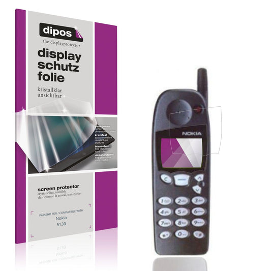 Klare Displayschutzfolie von dipos passend für Nokia 5130, präziser Zuschnitt und blasenfrei montiert