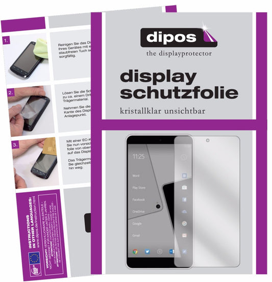 Klare Displayschutzfolie von dipos passend für Nokia RM-1490, präziser Zuschnitt und blasenfrei montiert