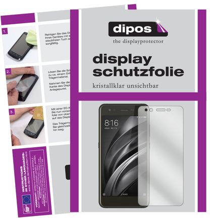 Klare Displayschutzfolie von dipos passend für Nomu M8, präziser Zuschnitt und blasenfrei montiert