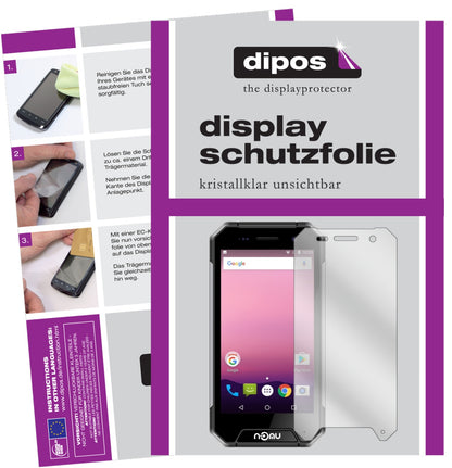 Klare Displayschutzfolie von dipos passend für Nomu S30 Mini, präziser Zuschnitt und blasenfrei montiert