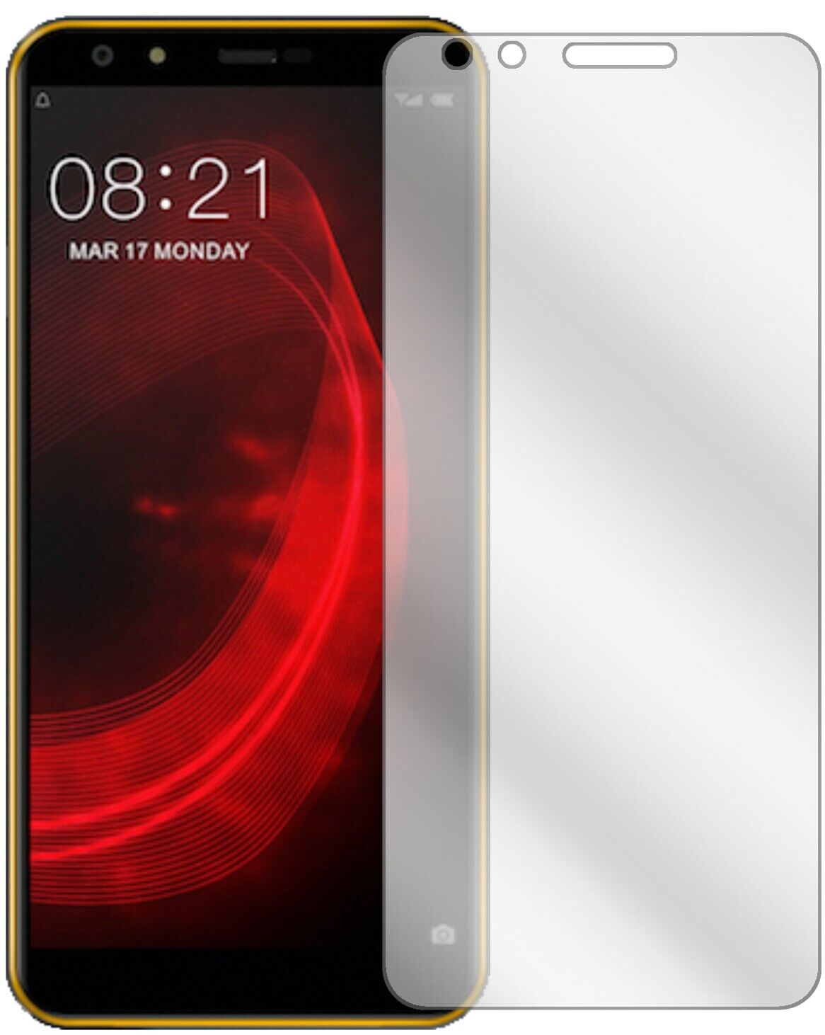 Klare Displayschutzfolie von dipos passend für Nubia N2 Lite, präziser Zuschnitt und blasenfrei montiert