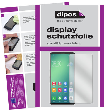 Klare Displayschutzfolie von dipos passend für Nubia Z18S, präziser Zuschnitt und blasenfrei montiert