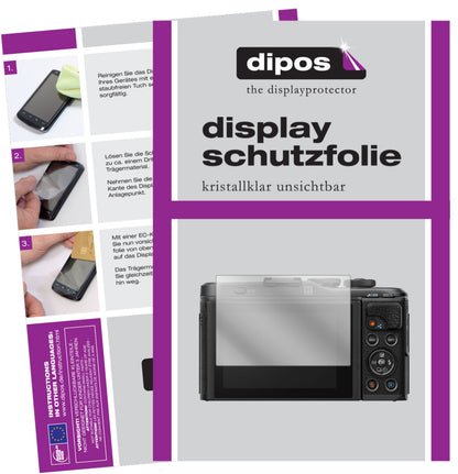 Klare Displayschutzfolie von dipos passend für Olympus Pen E-PL10, präziser Zuschnitt und blasenfrei montiert