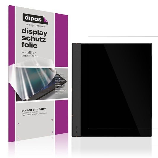 Klare Displayschutzfolie von dipos passend für Onyx Boox Note Air 4 C, präziser Zuschnitt und blasenfrei montiert