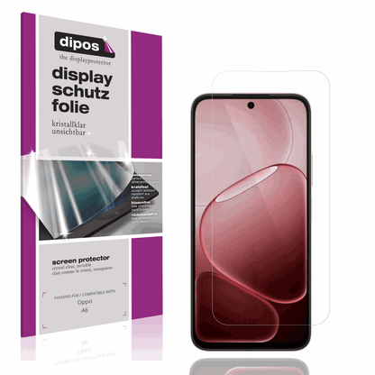 Klare Displayschutzfolie von dipos passend f�r Oppo A6, pr�ziser Zuschnitt und blasenfrei montiert