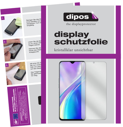 Klare Displayschutzfolie von dipos passend für Oppo Realme 6i, präziser Zuschnitt und blasenfrei montiert