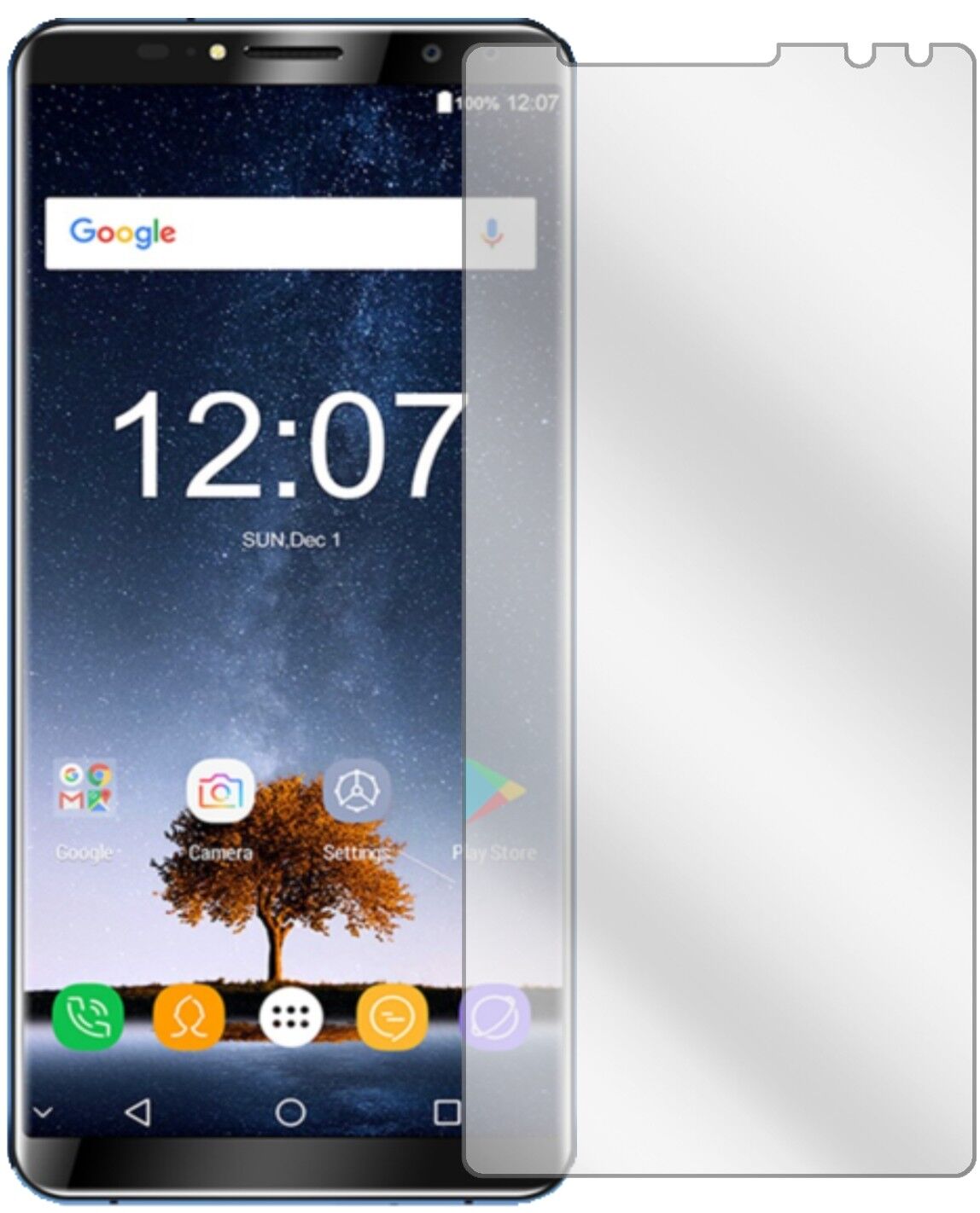 Klare Displayschutzfolie von dipos passend für Oukitel K6, präziser Zuschnitt und blasenfrei montiert