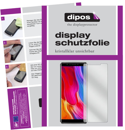 Klare Displayschutzfolie von dipos passend für Oukitel K8, präziser Zuschnitt und blasenfrei montiert