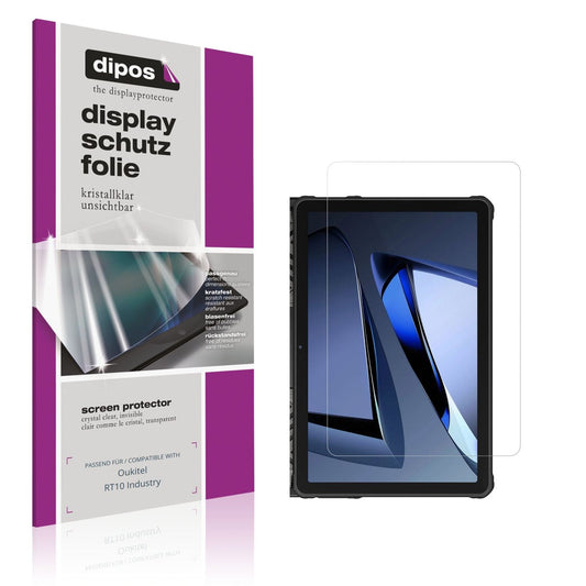 Klare Displayschutzfolie von dipos passend für Oukitel RT10 Industry, präziser Zuschnitt und blasenfrei montiert